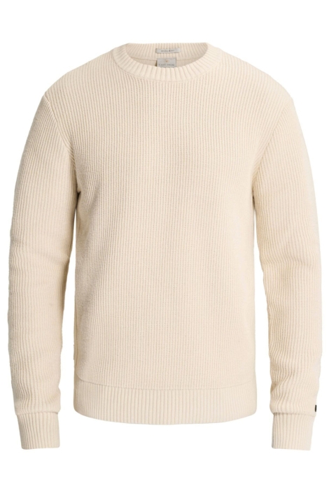 Cast Iron beige heren trui | Vooraanzicht