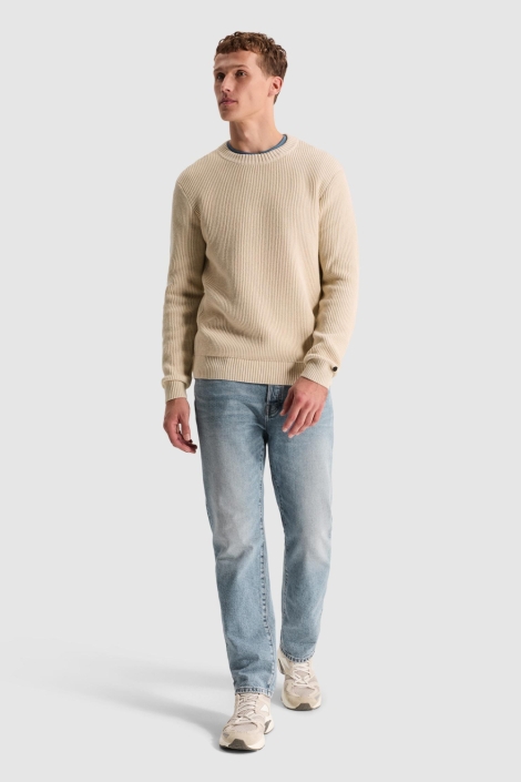 Cast Iron beige heren trui | Model