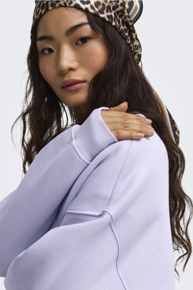 Only paarse dames sweater | Close up