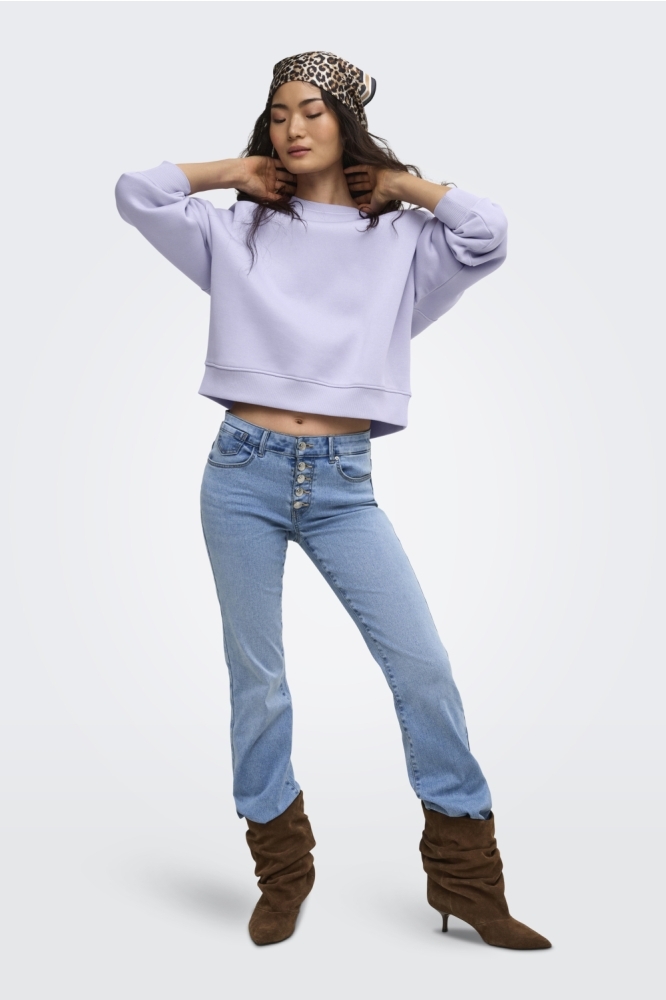 Only paarse dames sweater | Model