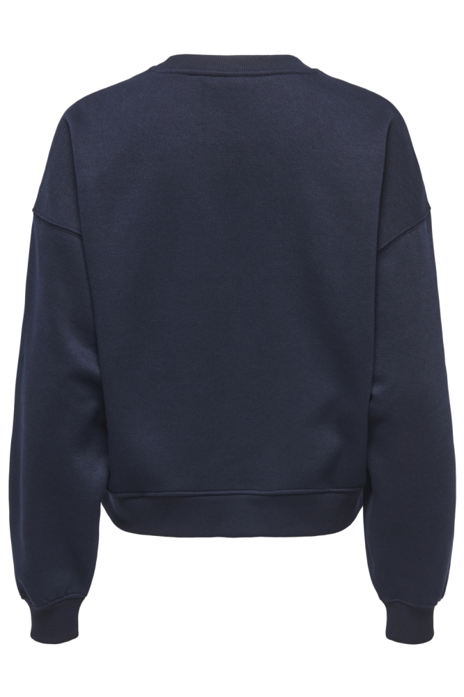 Only blauwe dames sweater | Achteraanzicht