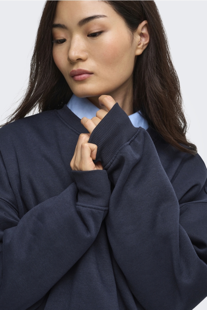 Only blauwe dames sweater | Close up