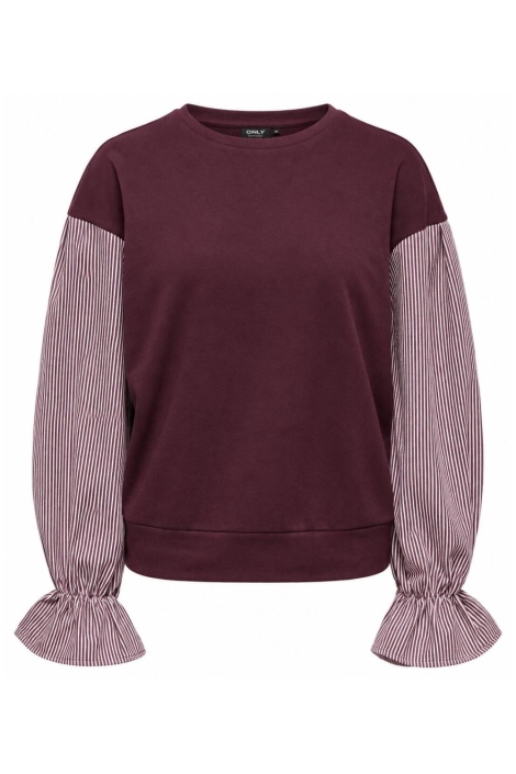 Only bordeaux dames sweater | Vooraanzicht