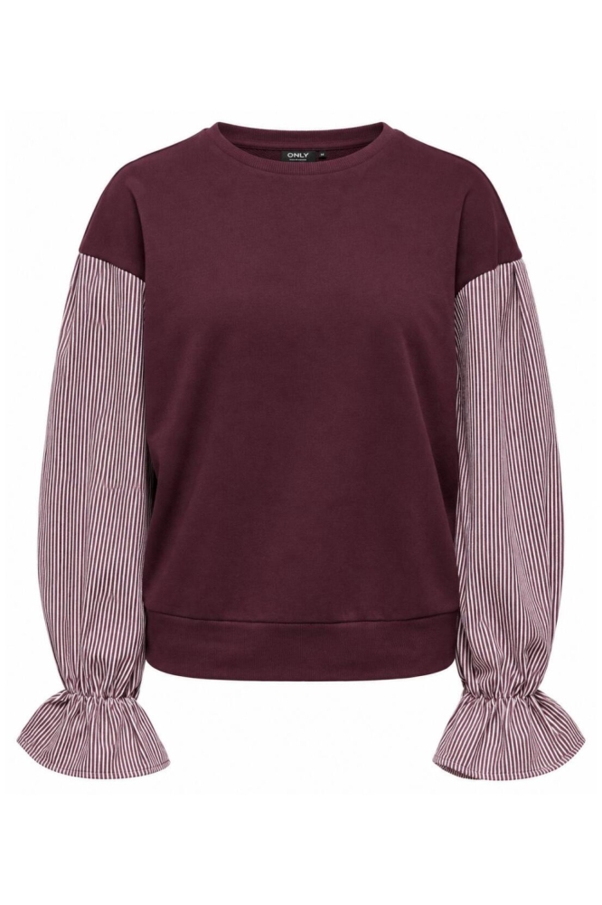 Only bordeaux dames sweater | Vooraanzicht
