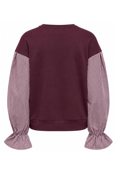 Only bordeaux dames sweater | Achteraanzicht