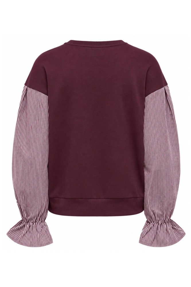 Only bordeaux dames sweater | Achteraanzicht