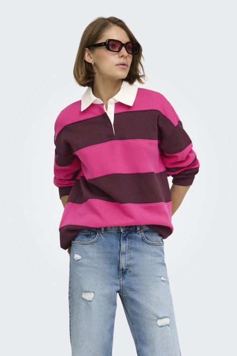 Only roze dames sweater | Model vooraanzicht