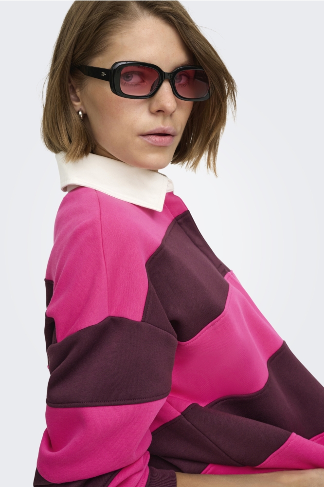 Only roze dames sweater | Close up