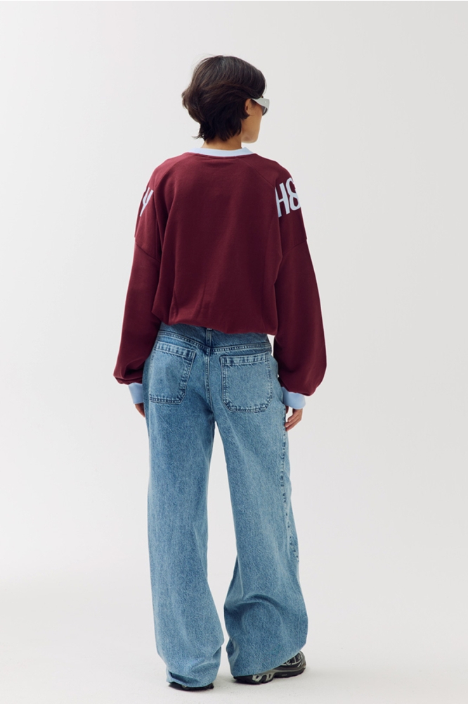 Harper & Yve rode dames sweater | Model