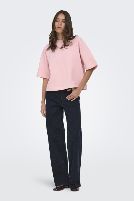 Jacqueline de Yong roze dames sweater | Model
