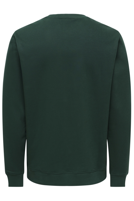 Only & Sons groene heren sweater | Achteraanzicht