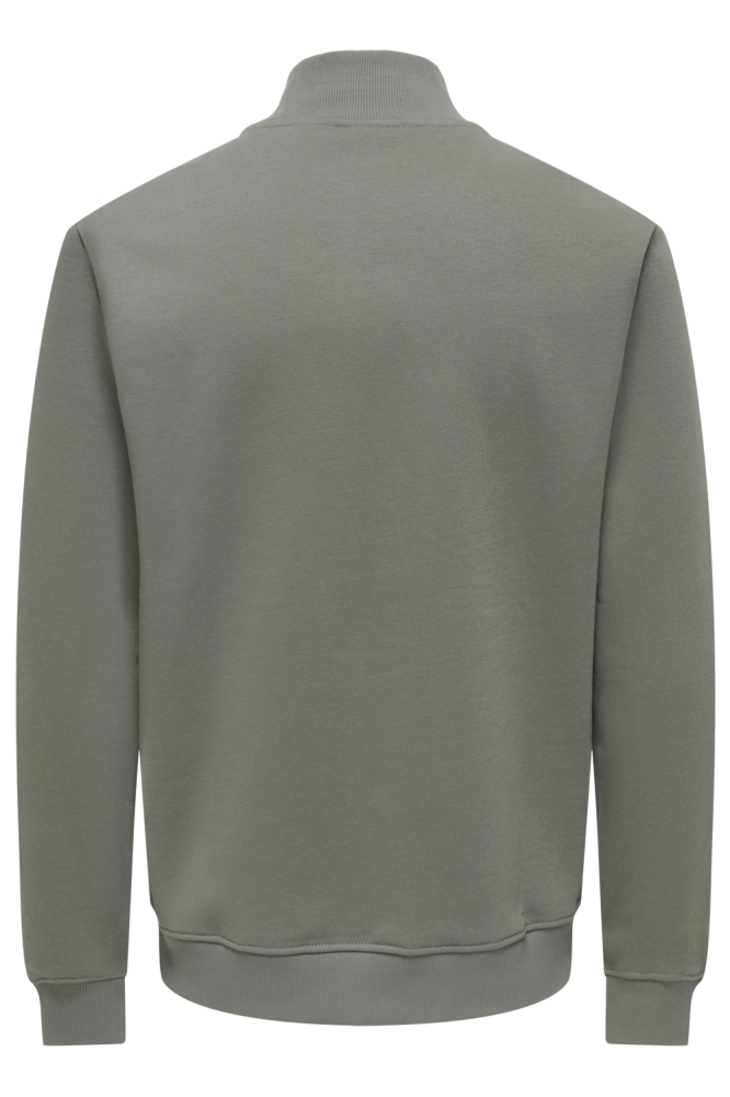 Only & Sons grijze heren sweater | Achteraanzicht