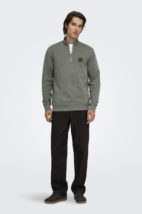 Only & Sons grijze heren sweater | Model