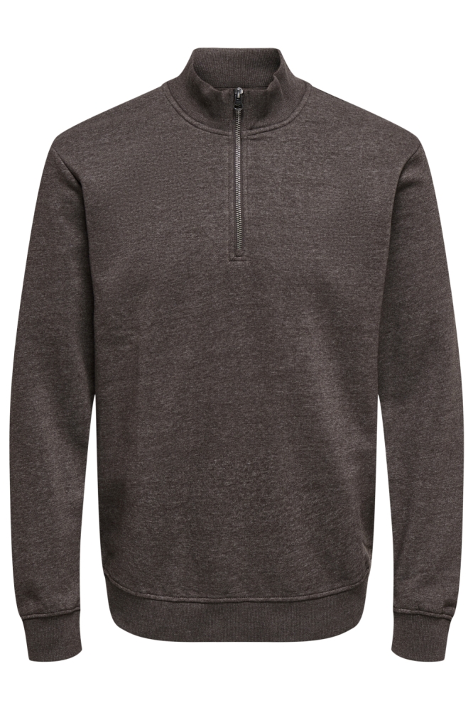 Only & Sons bruine heren trui | Vooraanzicht