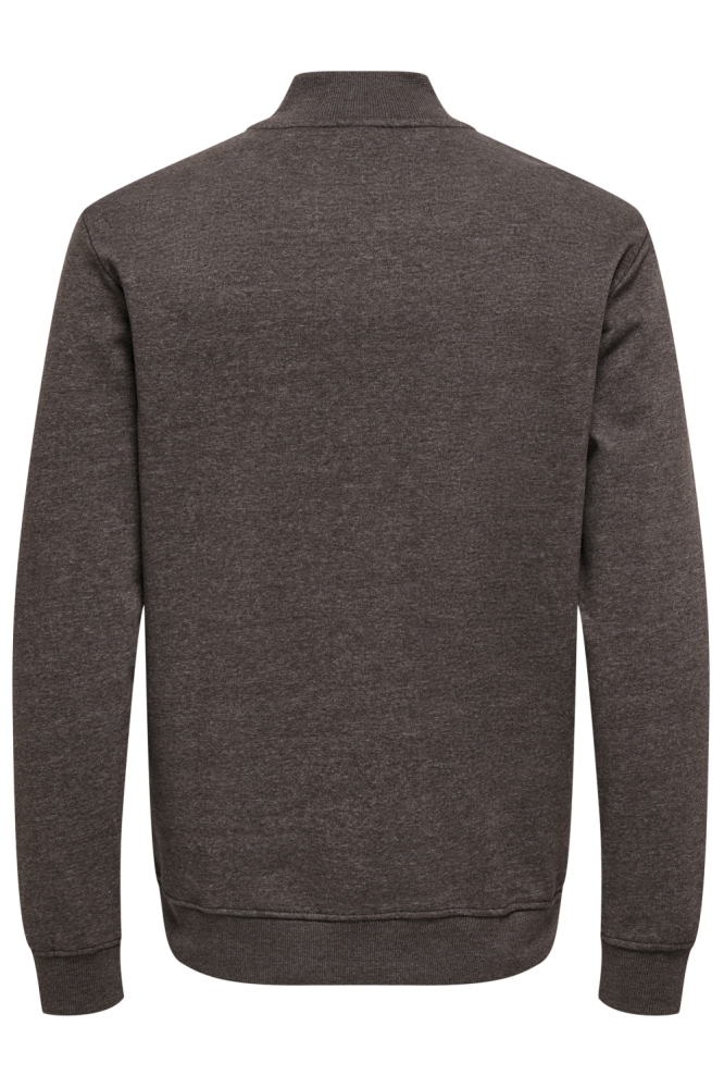 Only & Sons bruine heren trui | Achteraanzicht