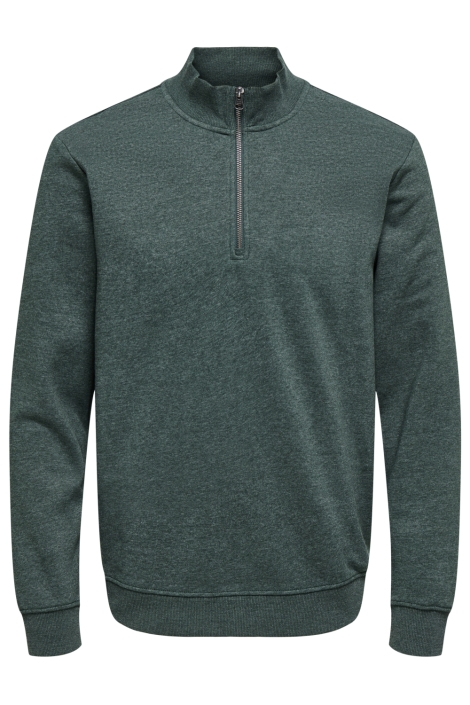 Only & Sons groene heren sweater | Vooraanzicht