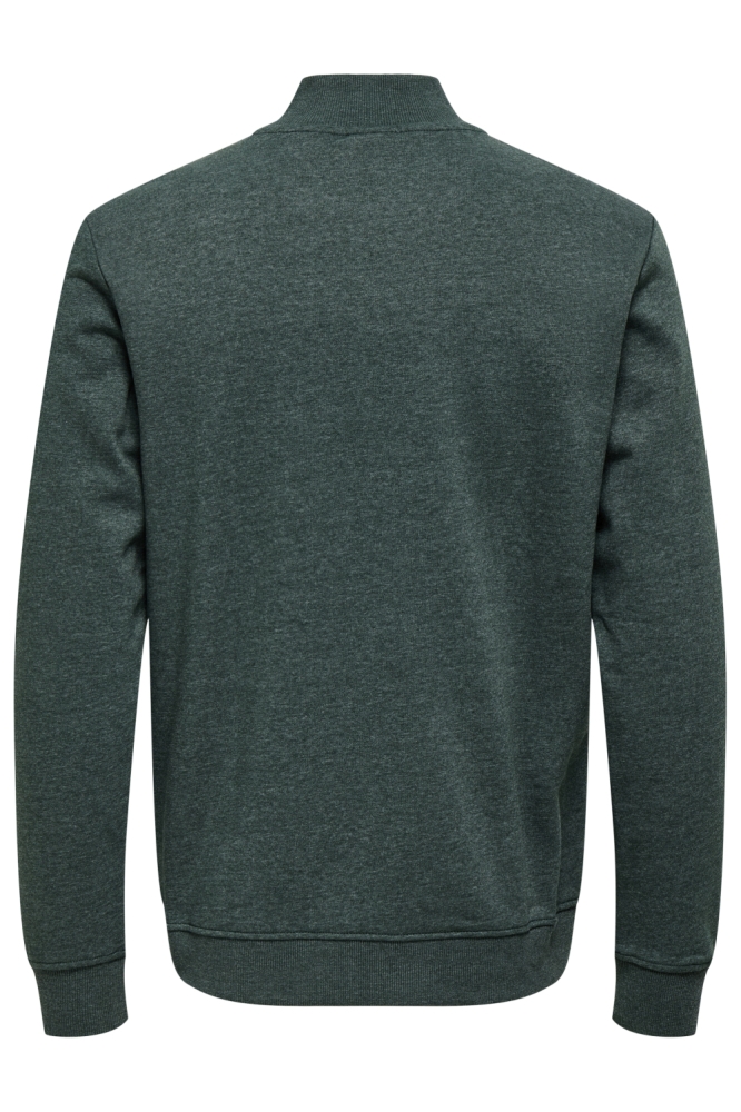 Only & Sons groene heren sweater | Achteraanzicht