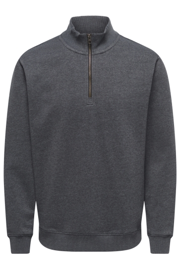 Only & Sons sweater ONSMELANGE REG SWEAT HALF ZIP CS BLACK/MELANGE