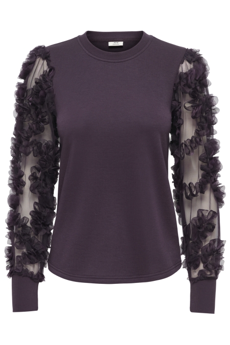 Jacqueline de Yong paarse dames sweater | Vooraanzicht