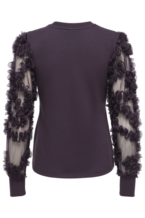 Jacqueline de Yong paarse dames sweater | Achteraanzicht