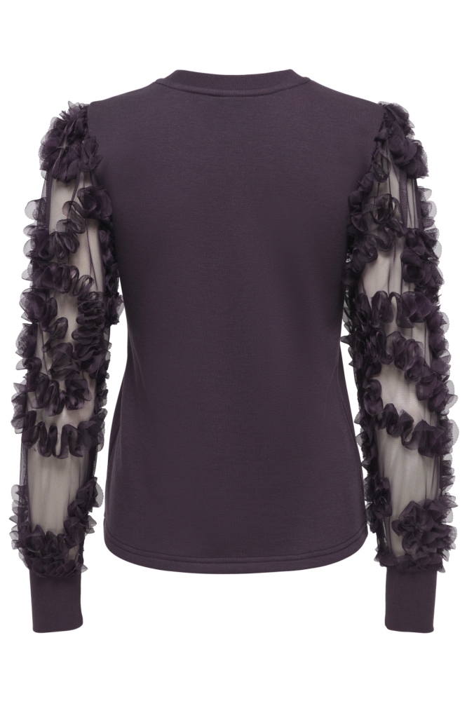 Jacqueline de Yong paarse dames sweater | Achteraanzicht