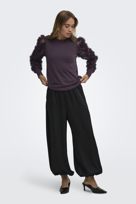 Jacqueline de Yong paarse dames sweater | Model
