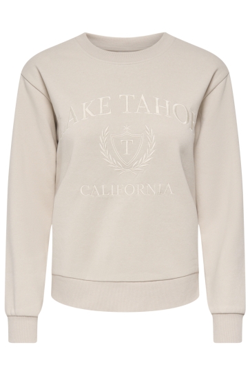 Jacqueline de Yong jdyparis l/s emb sweat jrs noos Beige