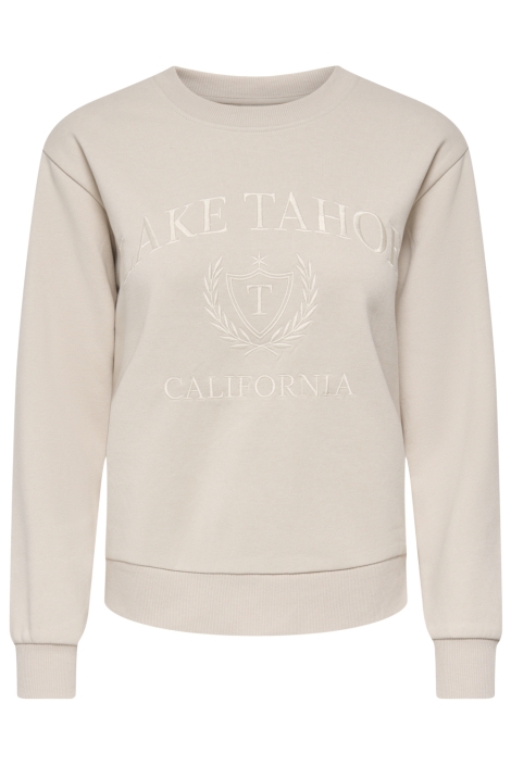 Jacqueline de Yong beige dames sweater | Vooraanzicht