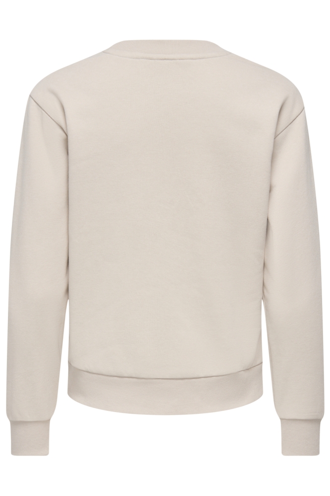 Jacqueline de Yong beige dames sweater | Achteraanzicht