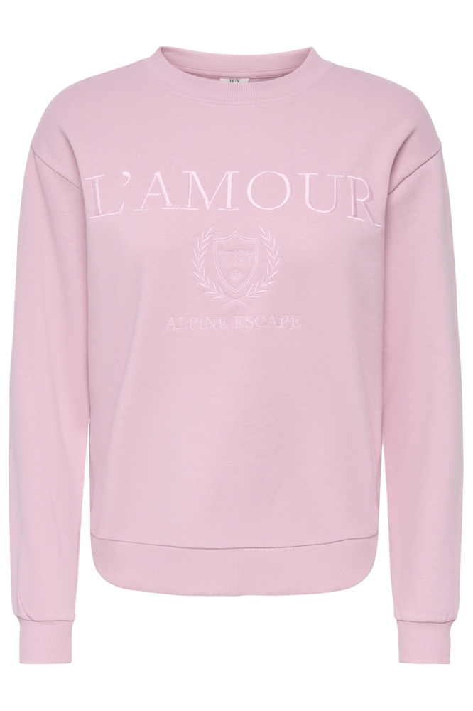 Jacqueline de Yong roze dames sweater | Vooraanzicht