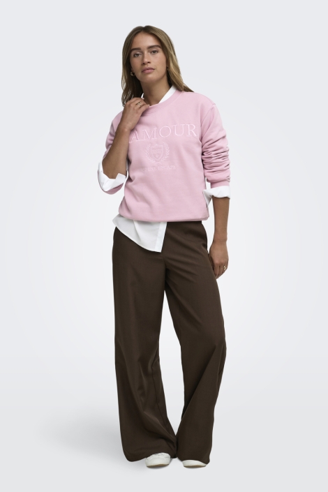 Jacqueline de Yong roze dames sweater | Model
