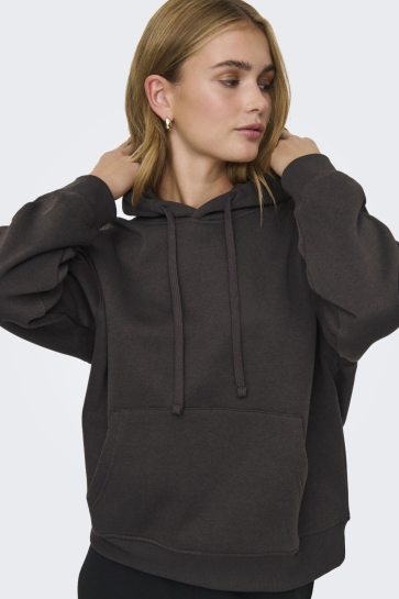 Only sweater ONLBEST L/S HOOD SWT 15338730 CHOCOLATE TORTE