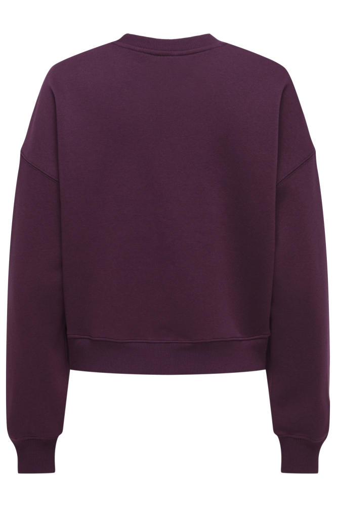 Only bordeaux dames sweater | Achteraanzicht