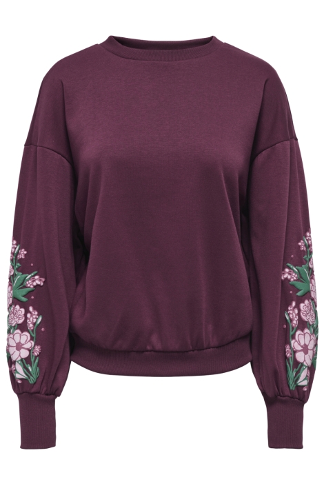 Only bordeaux dames sweater | Vooraanzicht