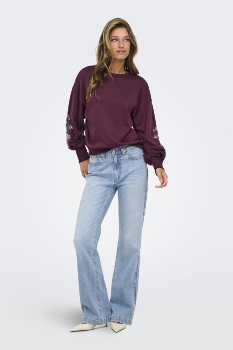 Only bordeaux dames sweater | Model