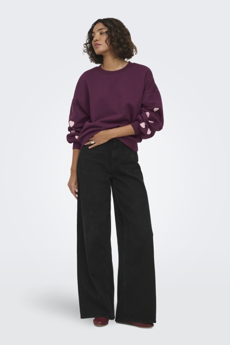 Only bordeaux dames sweater | Model