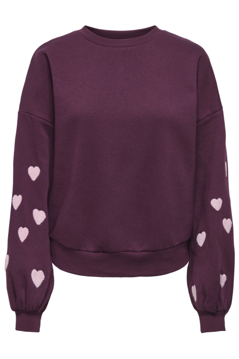 Only bordeaux dames sweater | Vooraanzicht