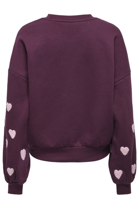 Only bordeaux dames sweater | Achteraanzicht