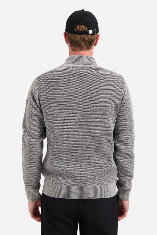 NO-EXCESS grijze heren trui | Model achteraanzicht