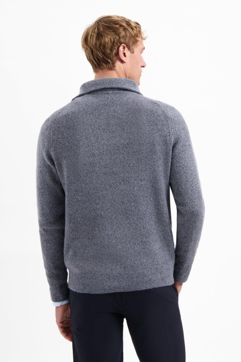 NO-EXCESS blauwe heren trui | Model achteraanzicht