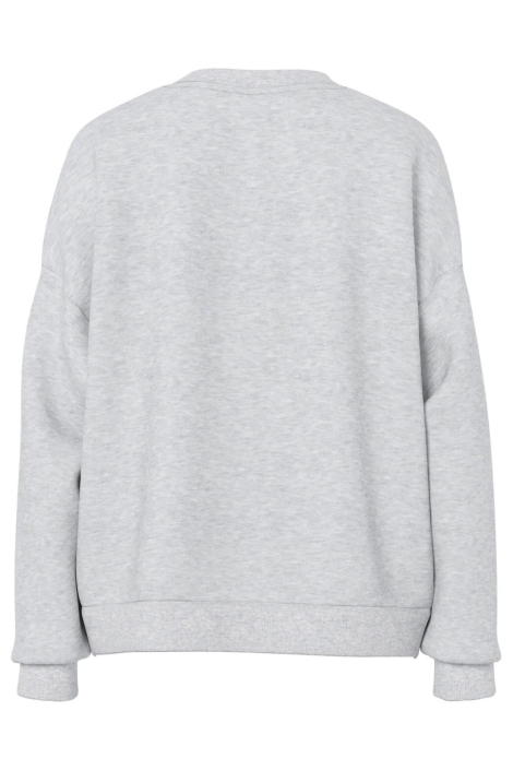 Pieces grijze dames sweater | Achteraanzicht