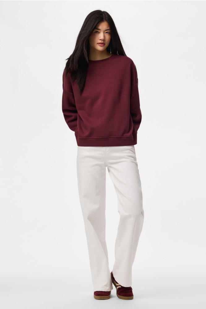 Pieces bordeaux dames sweater | Model