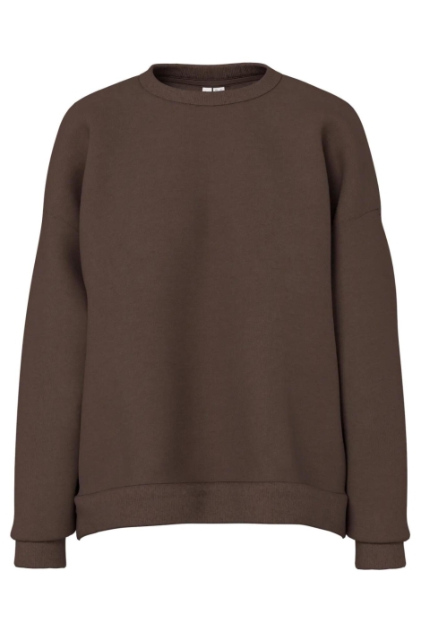 Pieces bruine dames sweater | Vooraanzicht