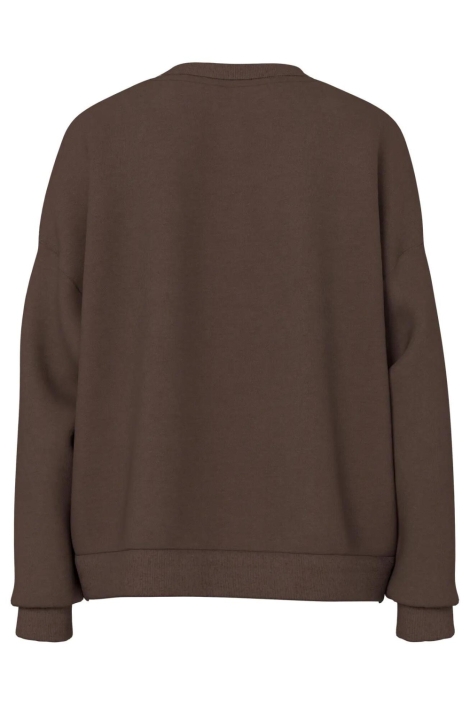 Pieces bruine dames sweater | Achteraanzicht