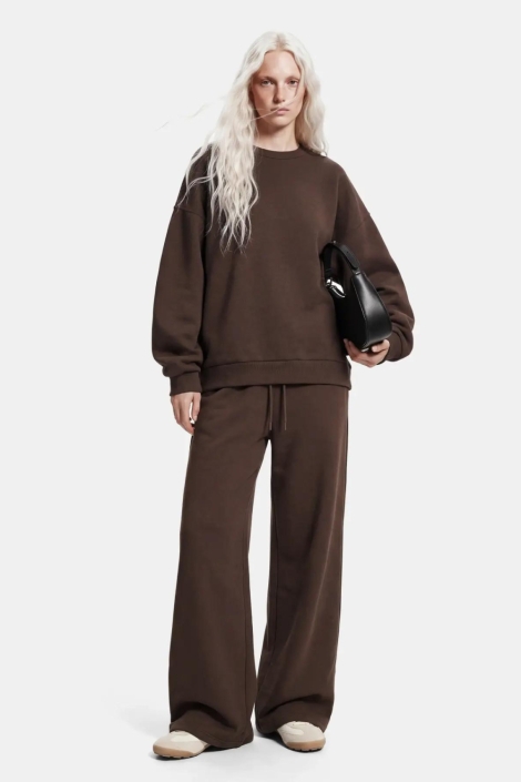Pieces bruine dames sweater | Model