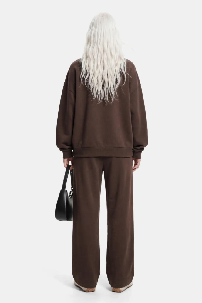 Pieces bruine dames sweater | Model