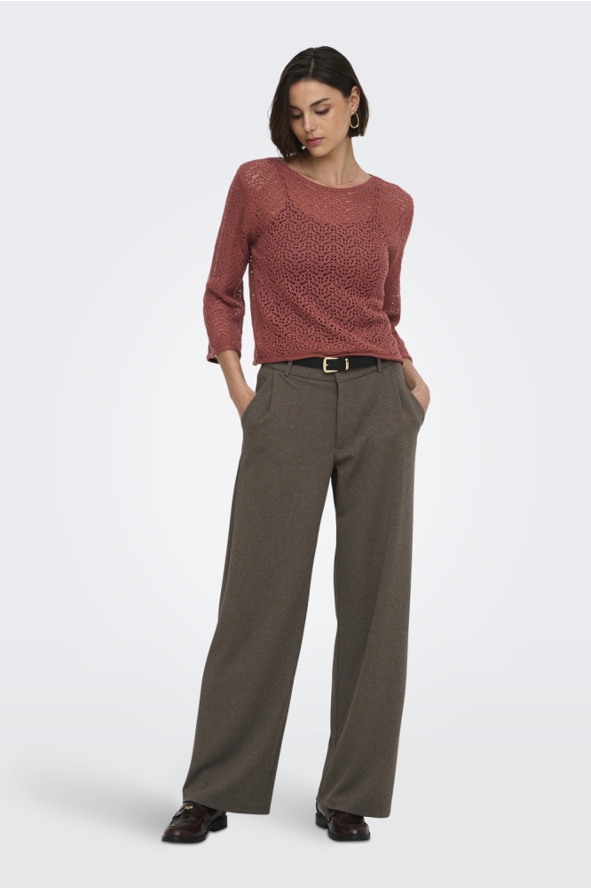 Jacqueline de Yong bruine dames trui | Model