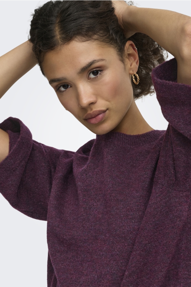 Only bordeaux dames trui | Close up