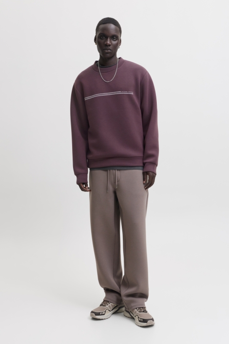 Jack & Jones bordeaux heren sweater | Model