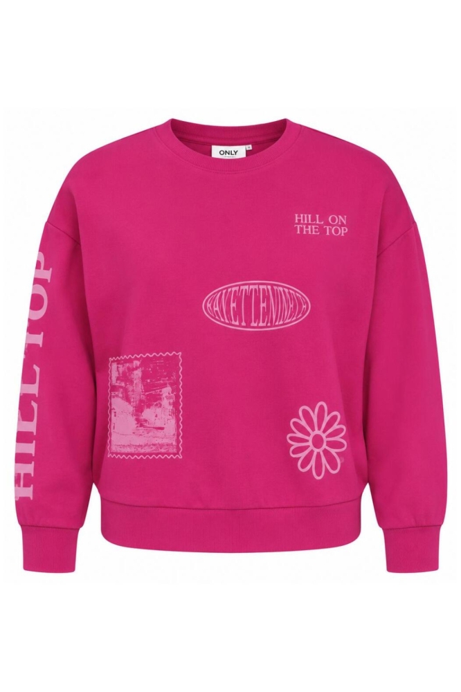 Only roze dames sweater | Vooraanzicht